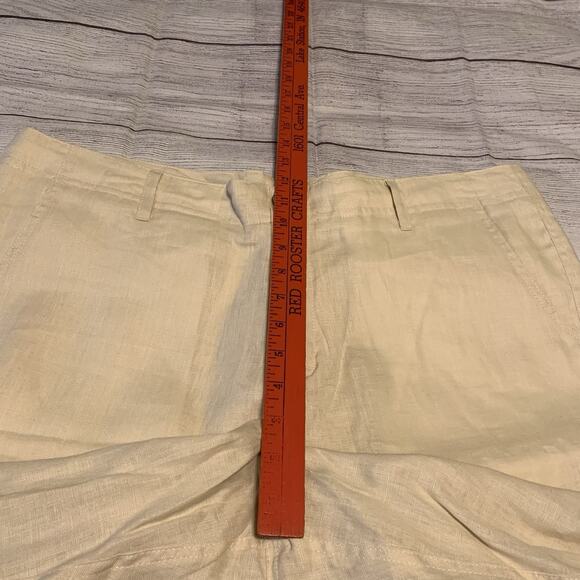 Island Importer Mens Size 38 Linen Maui Shorts Natural - Picture 5 of 9